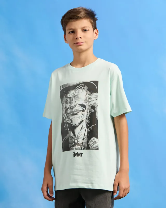Senior Boys Mint Joker Print T-Shirt sold by Redtag