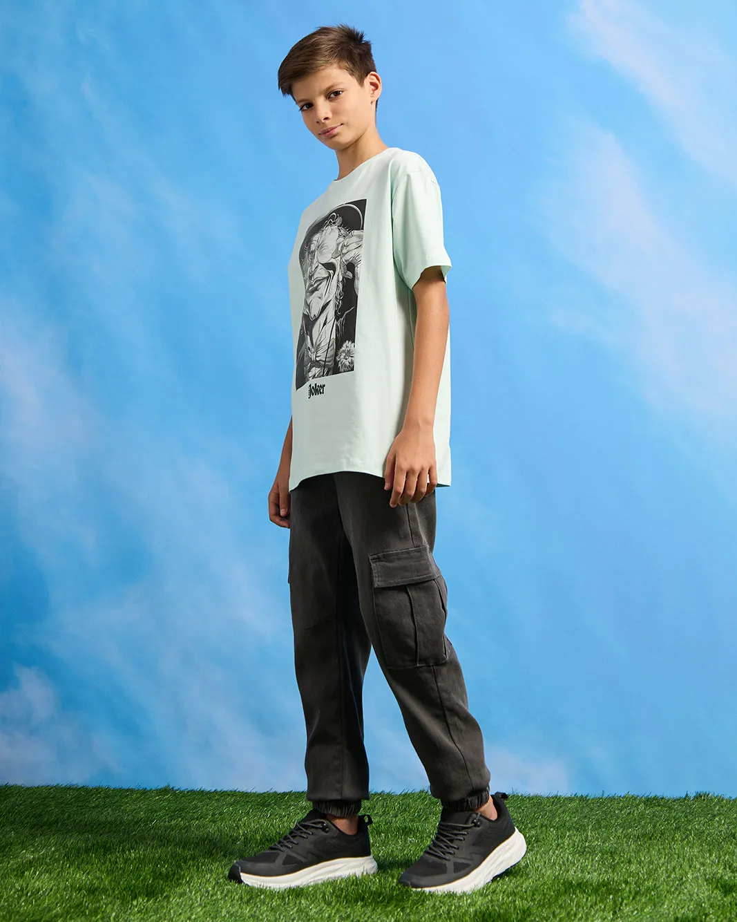 Senior Boys Mint Joker Print T-Shirt sold by Redtag product image thumbnail 2