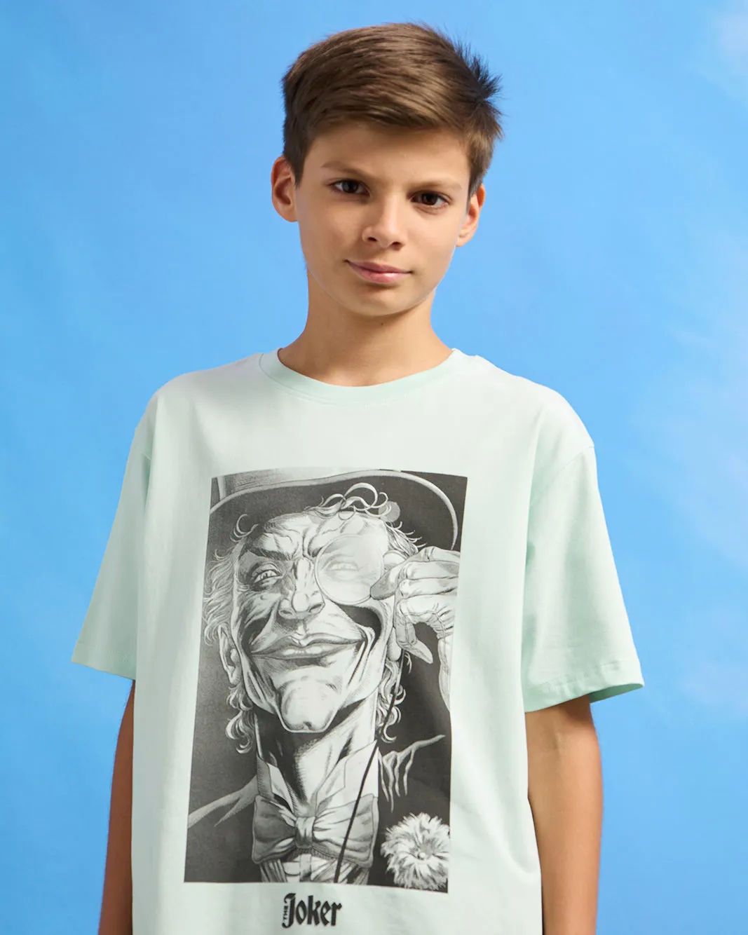 Senior Boys Mint Joker Print T-Shirt sold by Redtag product image thumbnail 4