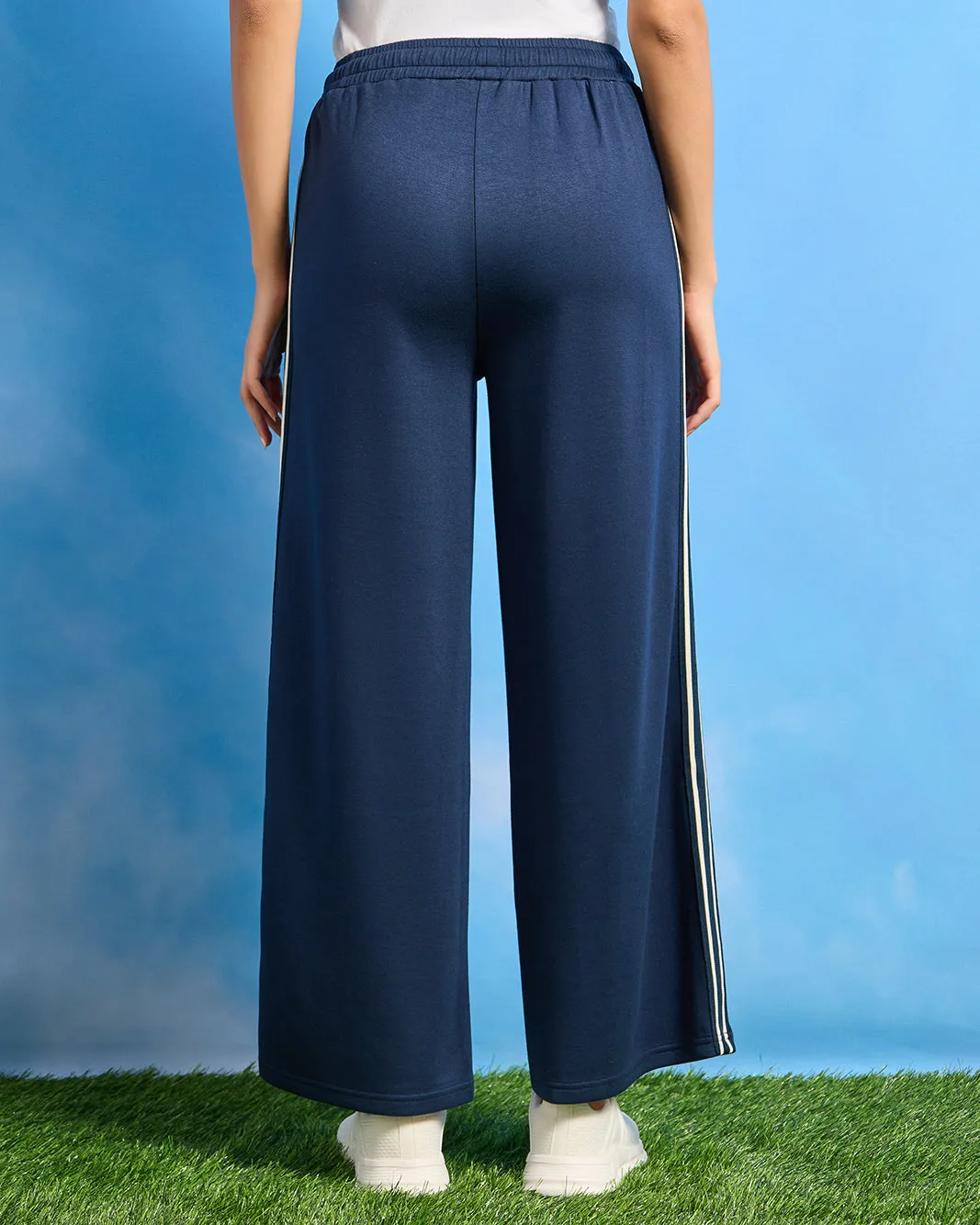 Women Navy Wide Leg Active Pants sold by Redtag product image thumbnail 3
