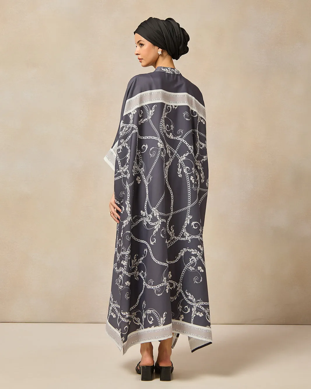 Women Grey Printed Kaftan Dress sold by Redtag product image thumbnail 3