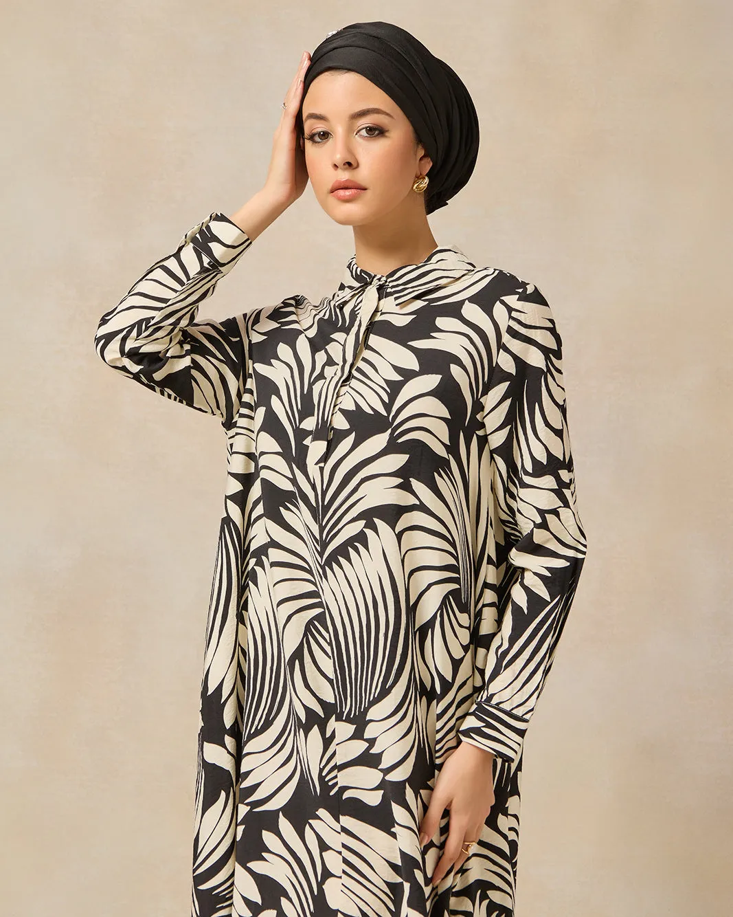 Women Black Printed Maxi Tiered Dress sold by Redtag product image thumbnail 2