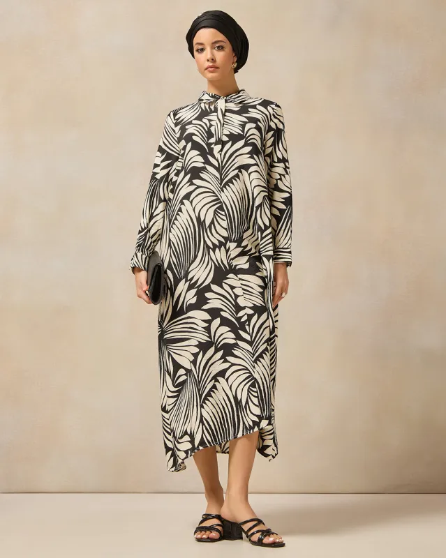 Women Black Printed Maxi Tiered Dress sold by Redtag