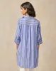 Women Blue Striped Long Tunic sold by Redtag