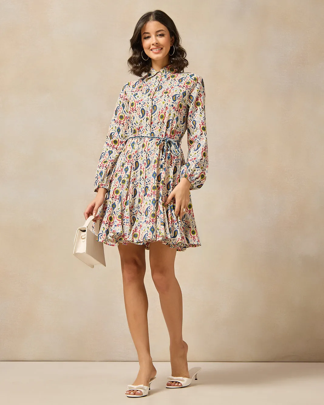 Women Multicolour Collared Dress sold by Redtag product image thumbnail 2