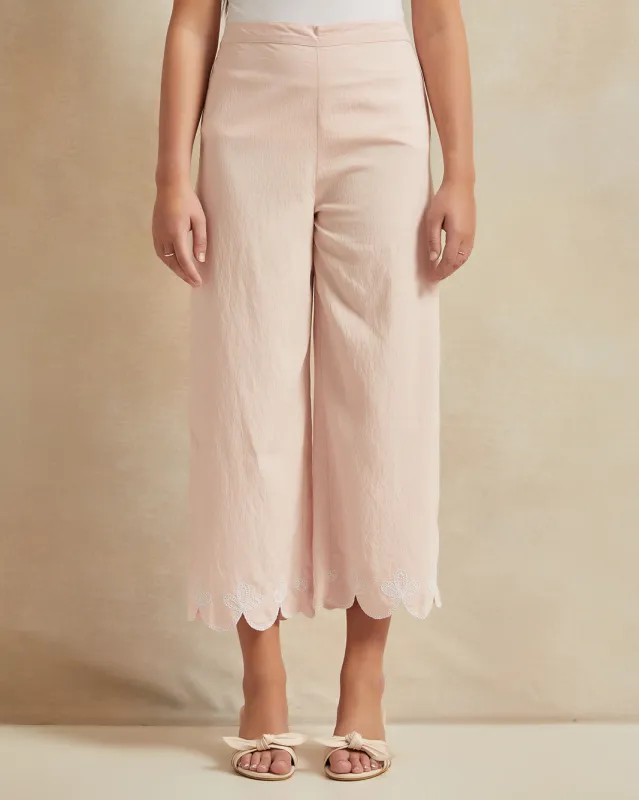 Senior Girls Pink Embroidered Culottes sold by Redtag