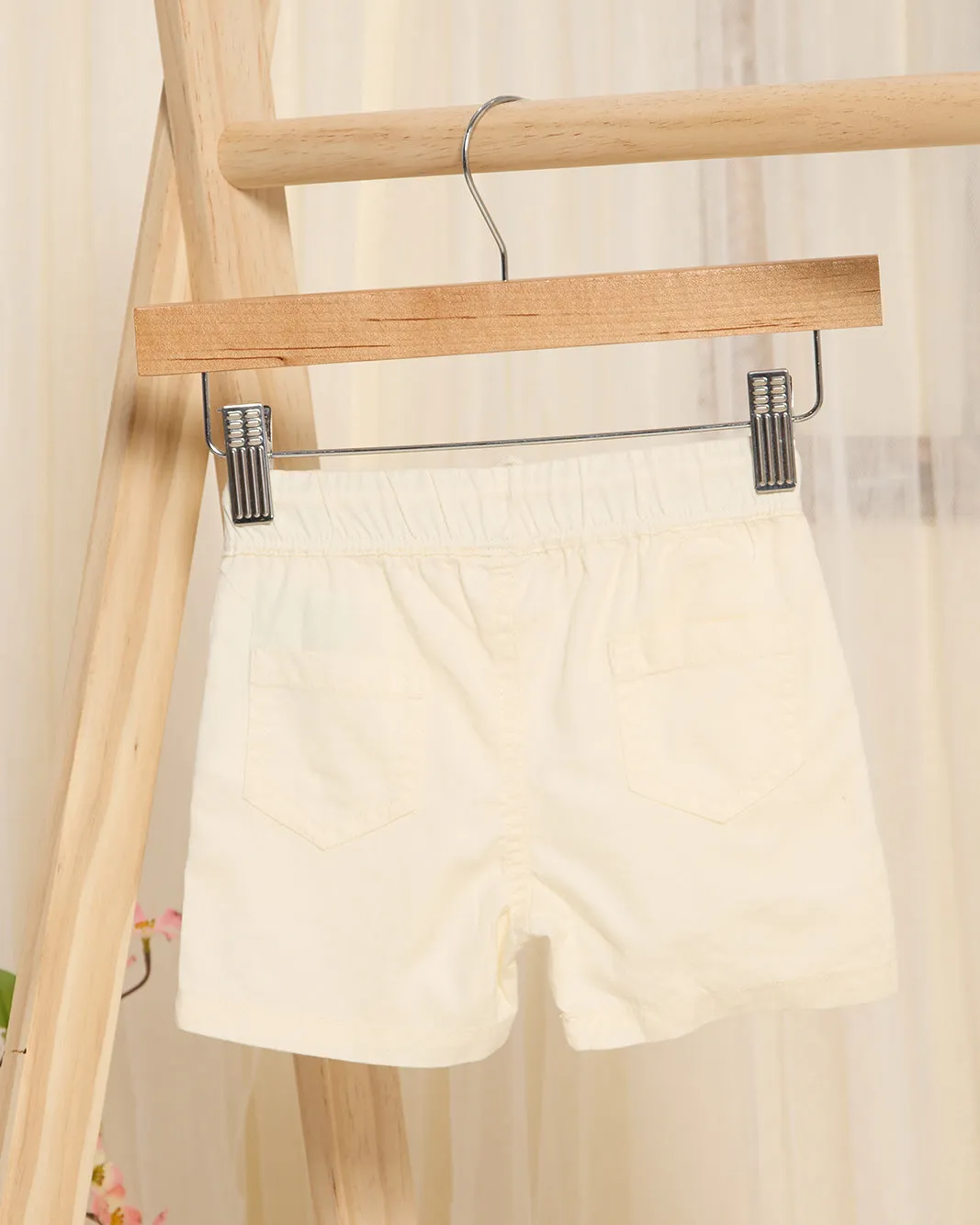 Infant Boys Cream Twill Basic Shorts sold by Redtag product image thumbnail 4