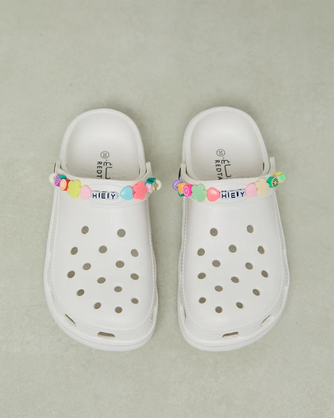 Girls White Beads Clogs sold by Redtag product image thumbnail 2