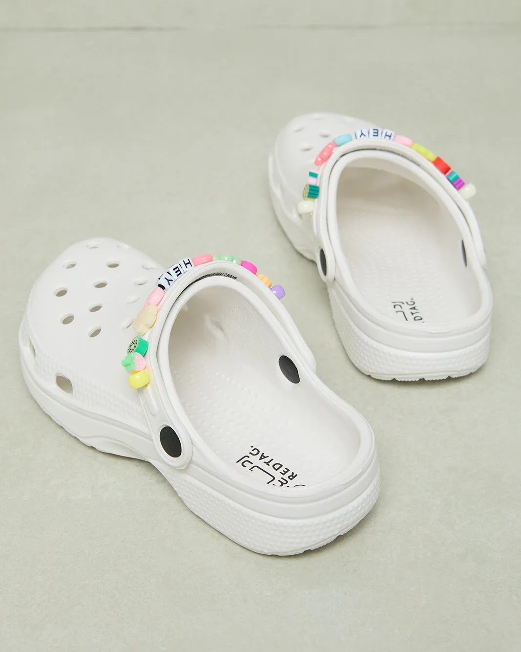 Girls White Beads Clogs sold by Redtag product image thumbnail 4