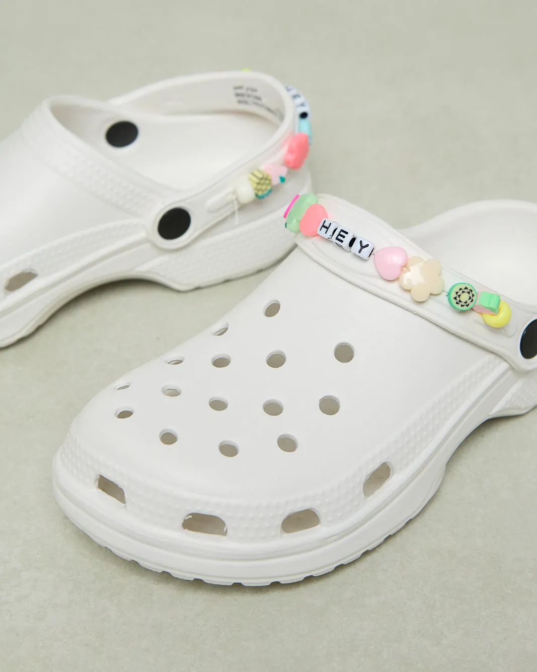 Girls White Beads Clogs sold by Redtag product image thumbnail 3