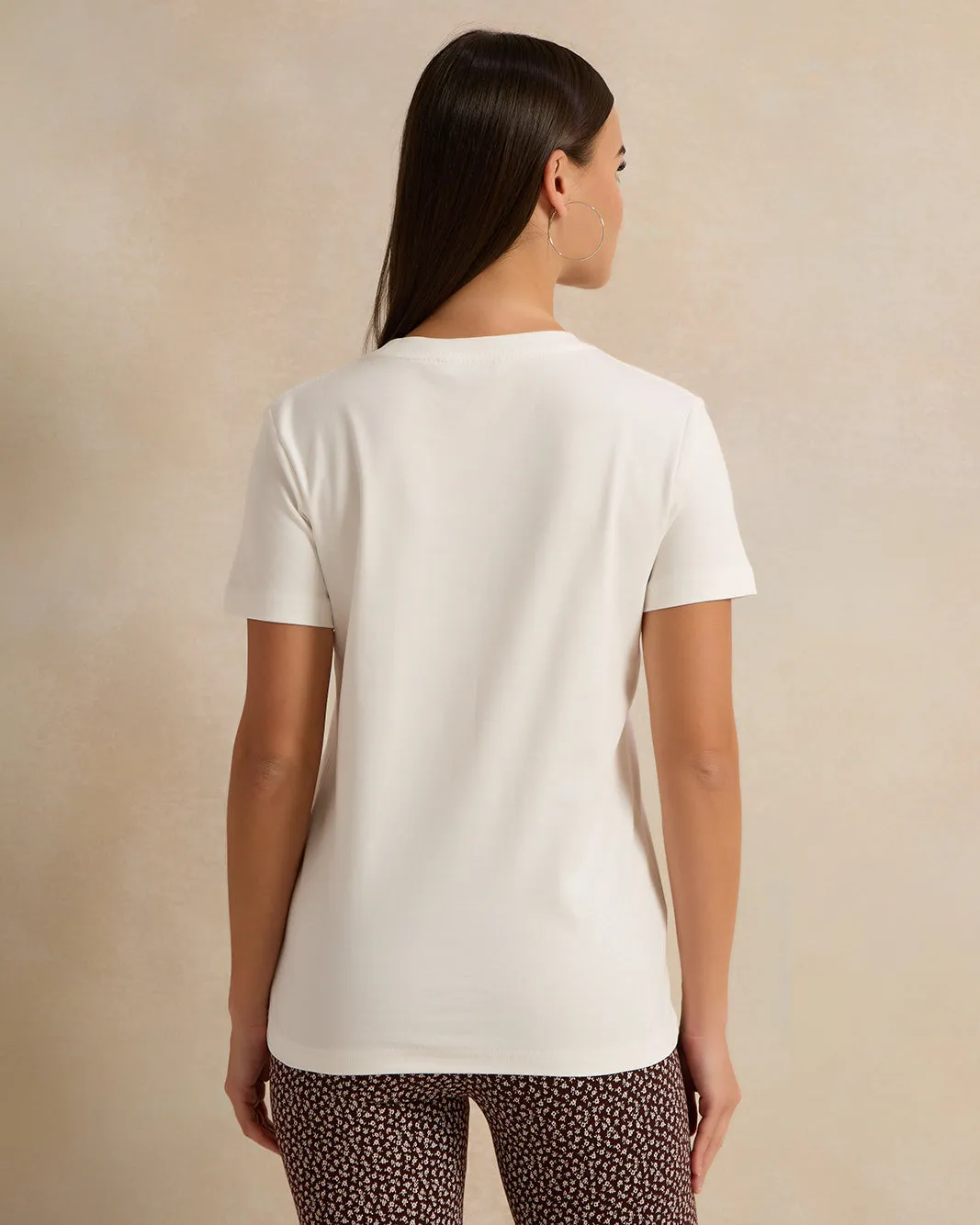 Women Ivory Embellished T-Shirt sold by Redtag product image thumbnail 3
