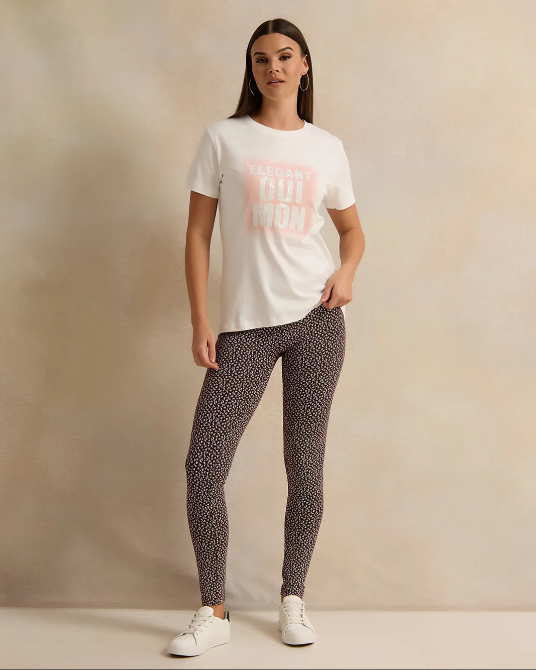 Women Ivory Embellished T-Shirt sold by Redtag product image thumbnail 2