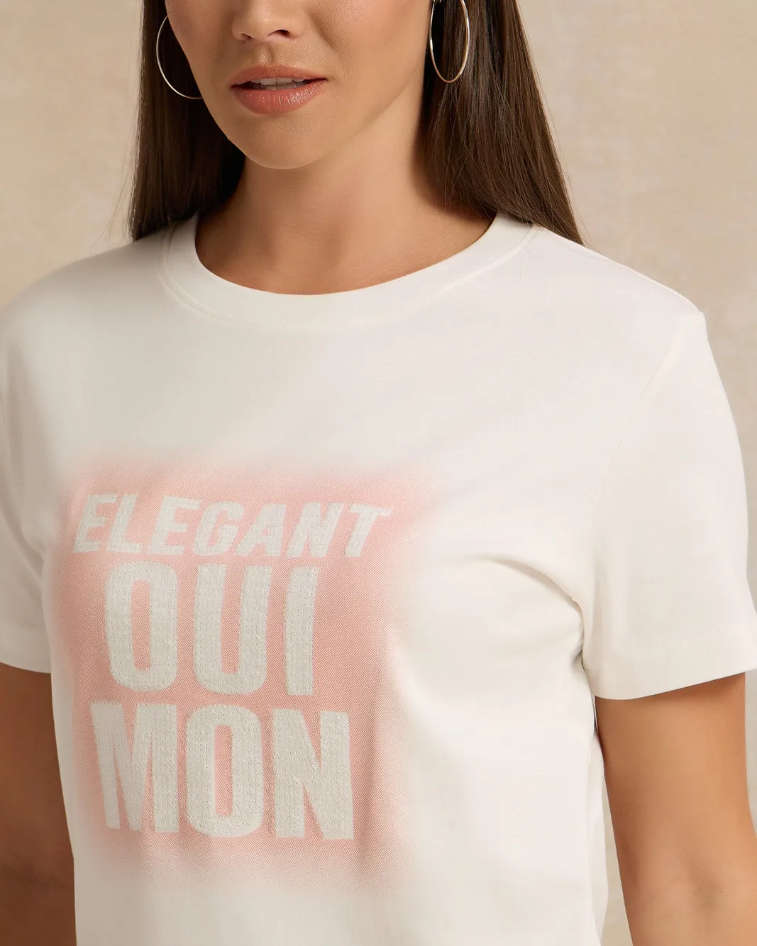Women Ivory Embellished T-Shirt sold by Redtag product image thumbnail 4