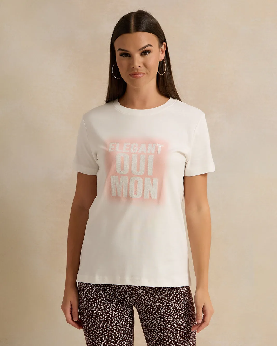 Women Ivory Embellished T-Shirt sold by Redtag