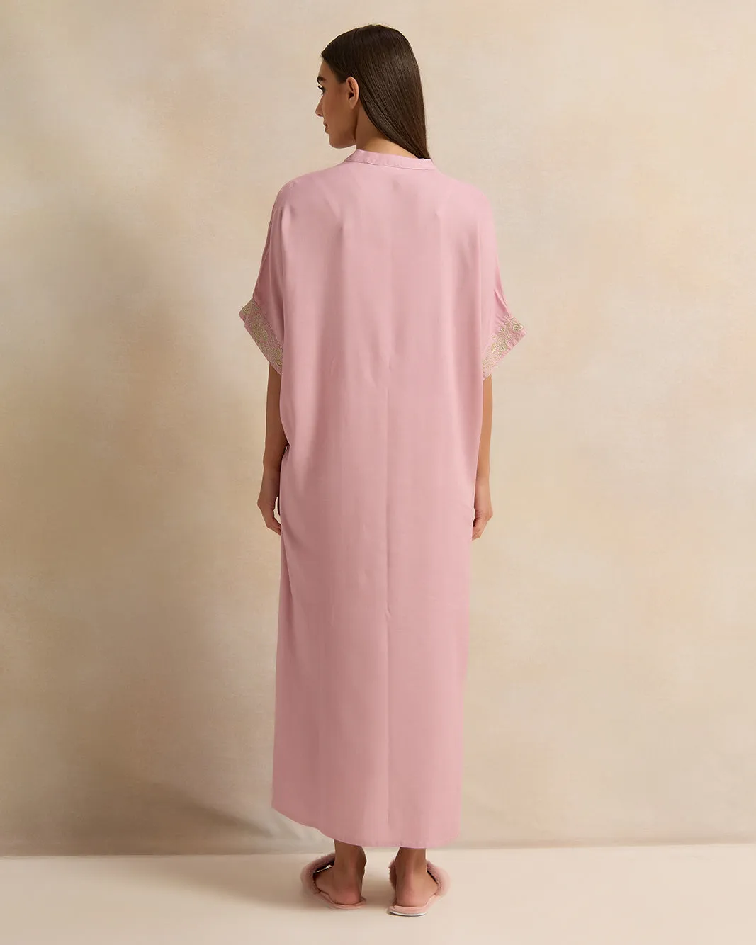 Women Pink Embroidery Kaftan Nightgown sold by Redtag product image thumbnail 3