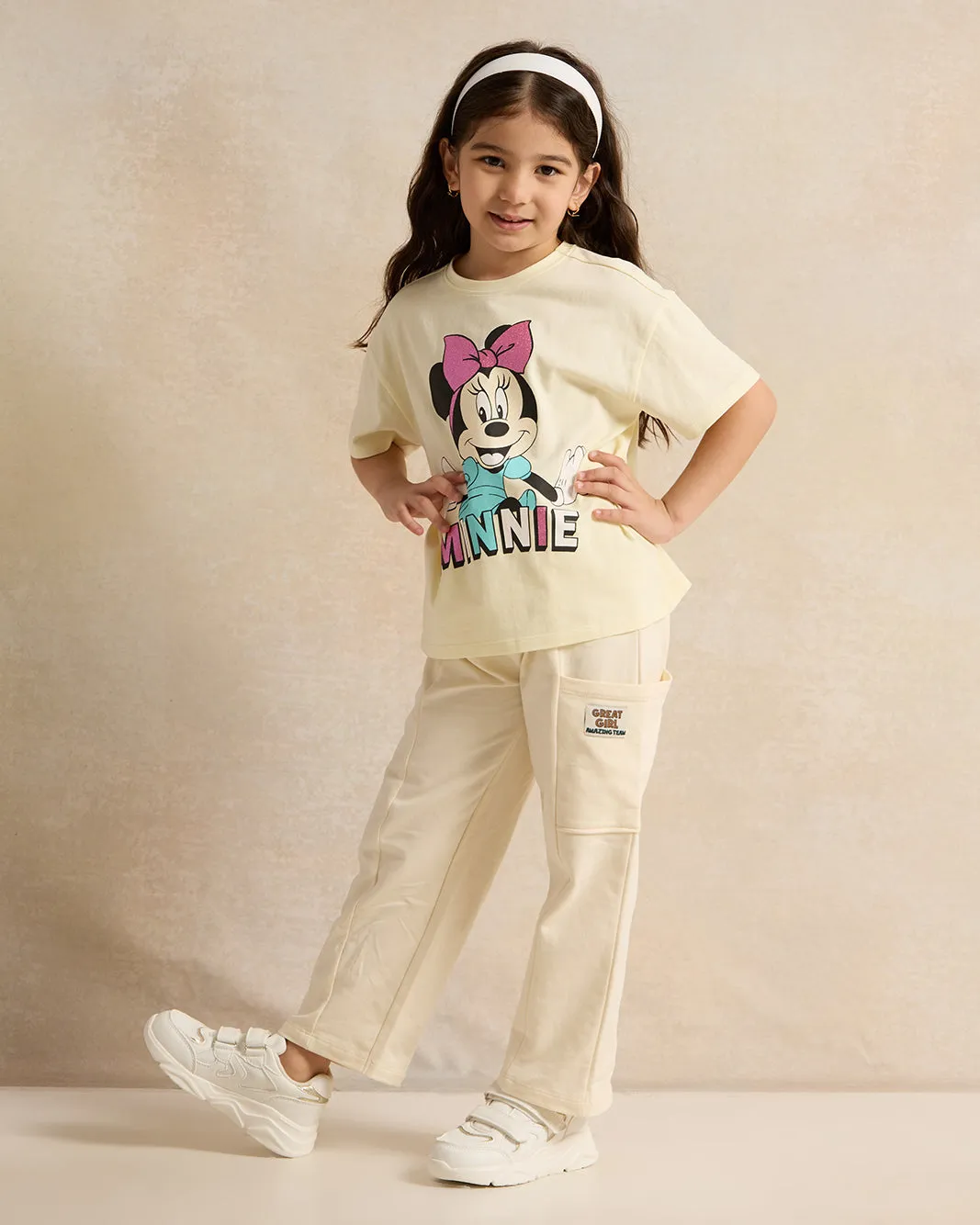 Girls Yellow Cut And Sew Track Pants sold by Redtag product image thumbnail 2