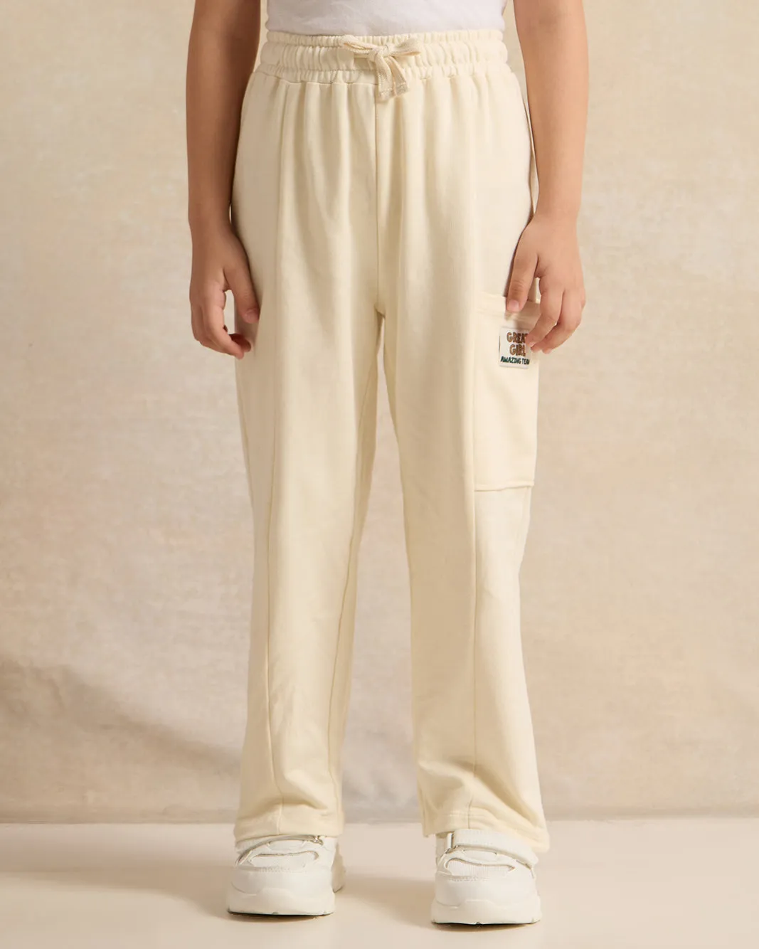 Girls Yellow Cut And Sew Track Pants sold by Redtag