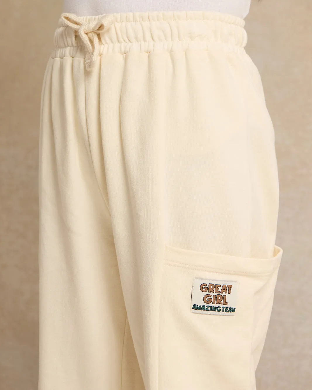 Girls Yellow Cut And Sew Track Pants sold by Redtag product image thumbnail 4