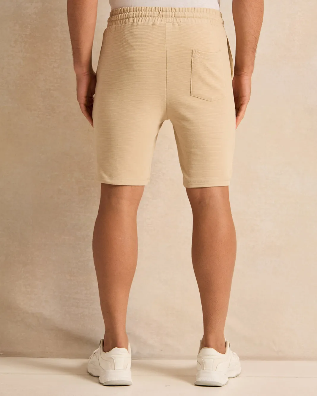 Men Beige Embellished Shorts sold by Redtag product image thumbnail 3