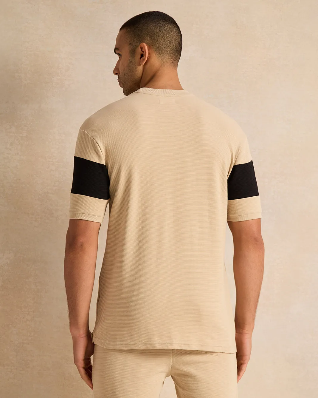 Men Beige Printed T-Shirt sold by Redtag product image thumbnail 3
