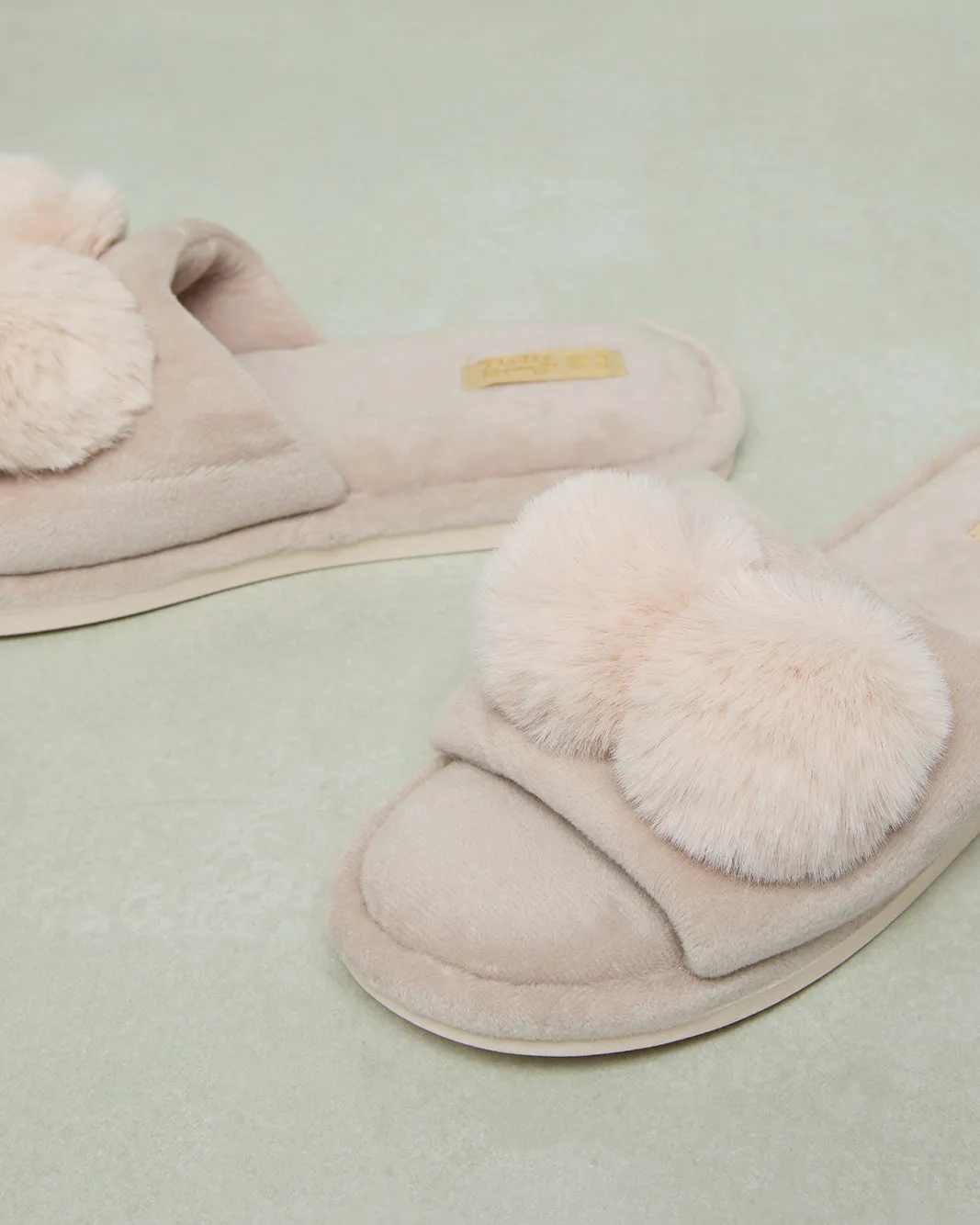 Women Beige Embellished Slipper sold by Redtag product image thumbnail 4