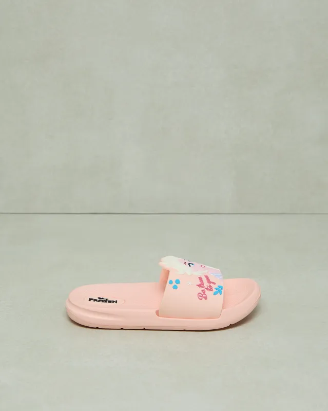 Girls Pink Frozen Print Slide sold by Redtag