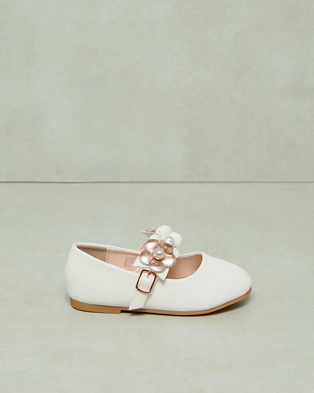 Infant Girls White Floral Ballerina sold by Redtag