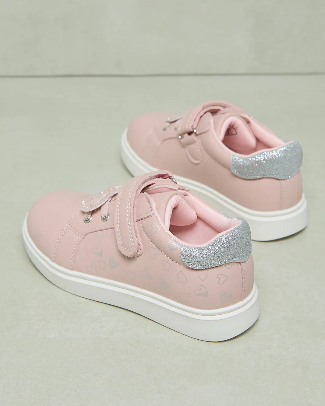 Girls Pink Heart Sneaker sold by Redtag product image thumbnail 4