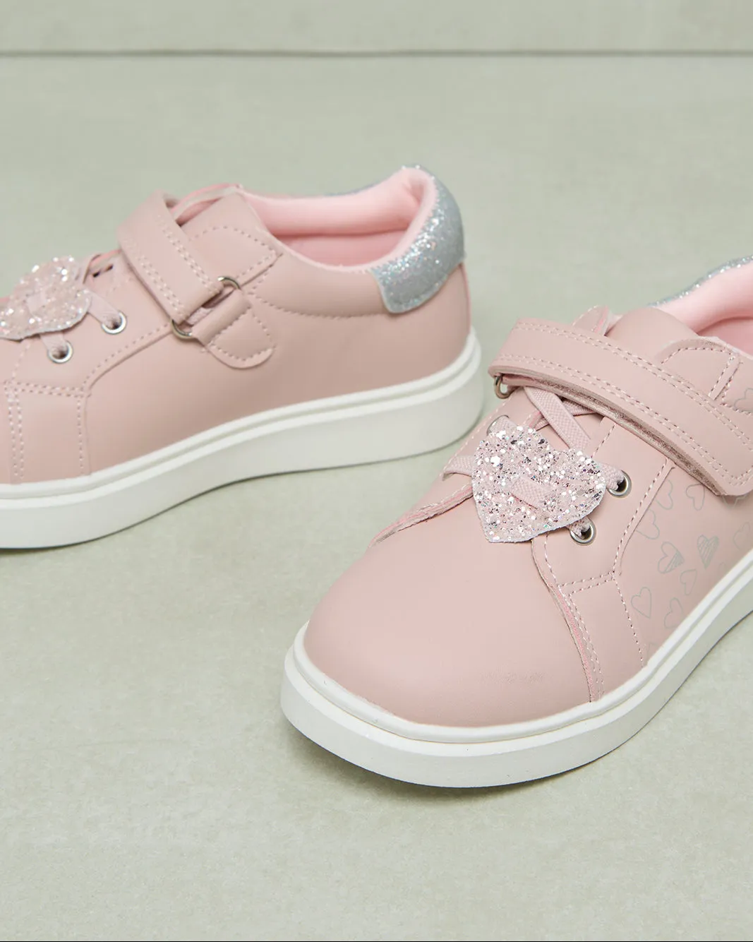 Girls Pink Heart Sneaker sold by Redtag product image thumbnail 3