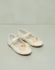 Girls Cream Pearl Bow Ballerina sold by Redtag