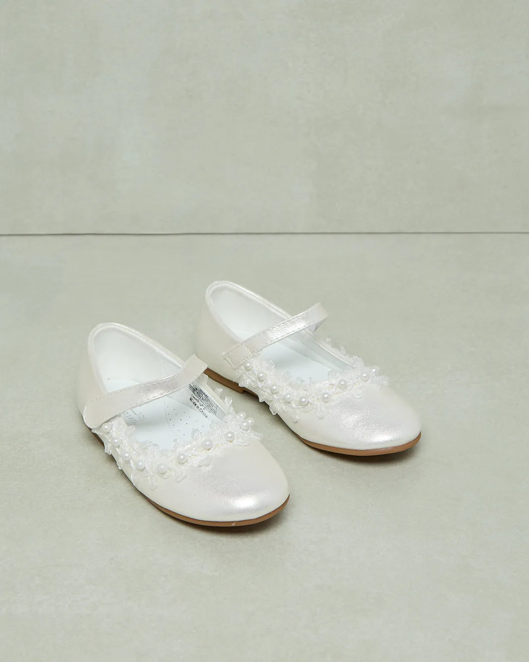 Girls White Pearl Ballerina sold by Redtag product image thumbnail 2