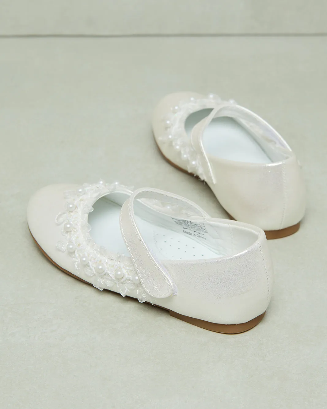 Girls White Pearl Ballerina sold by Redtag product image thumbnail 4