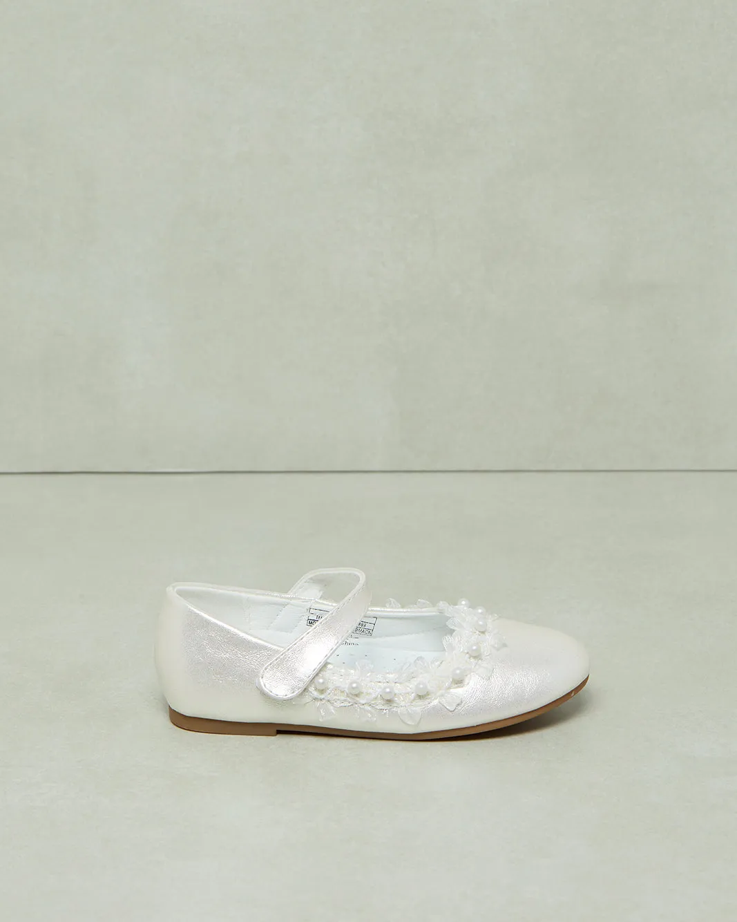 Girls White Pearl Ballerina sold by Redtag