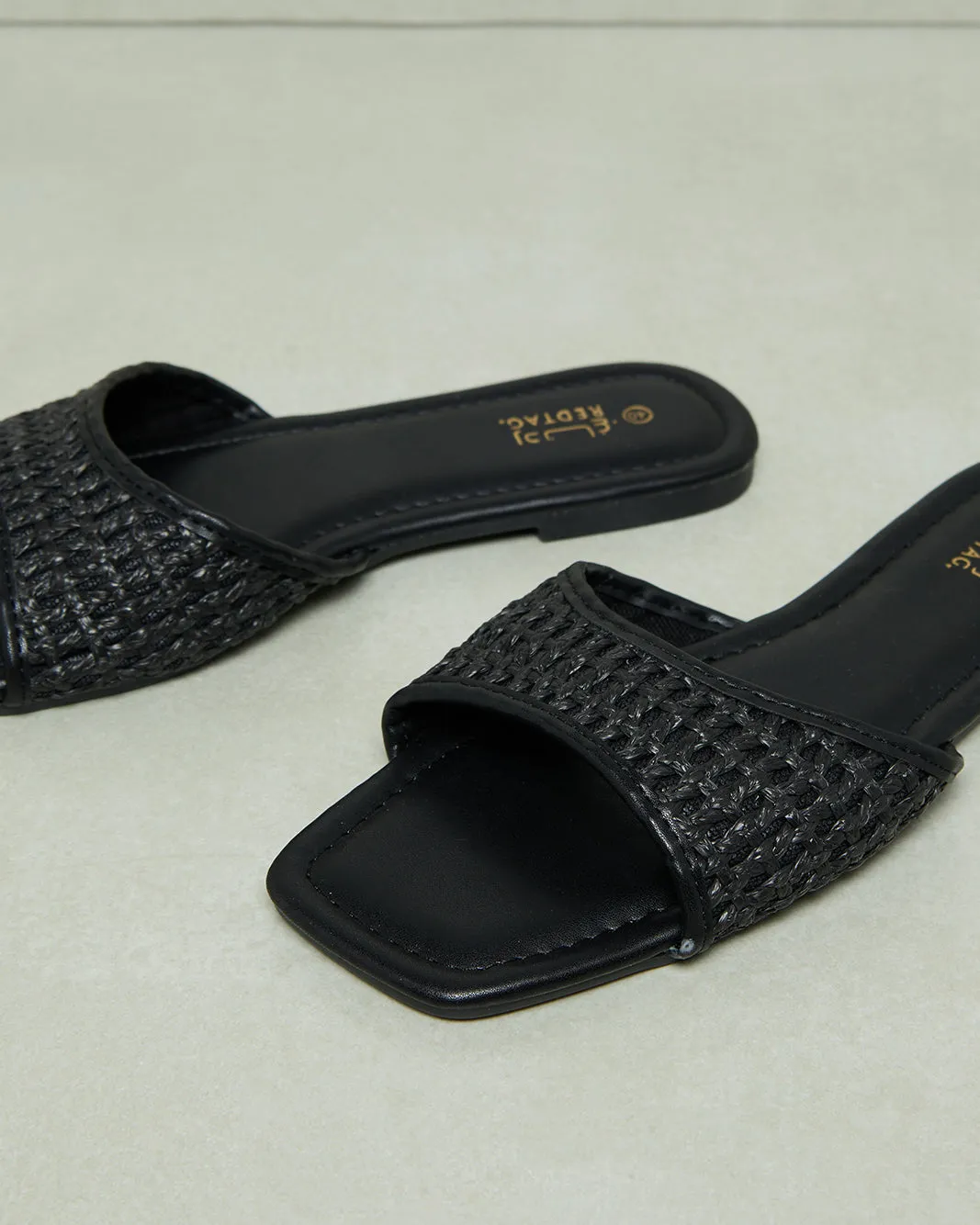 Women Black Textured Mule sold by Redtag product image thumbnail 3