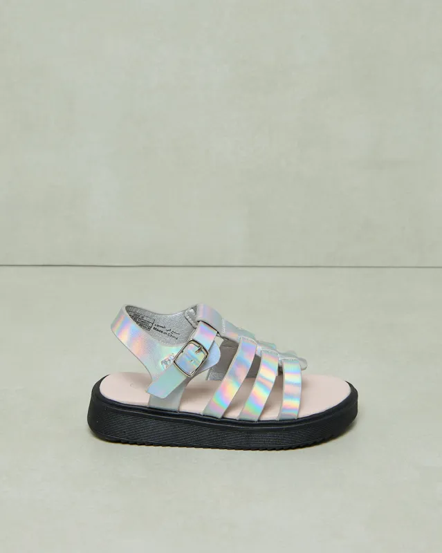 Girls Silver Strap Sandal sold by Redtag