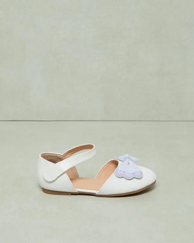 Girls White Embellished Sandal sold by Redtag