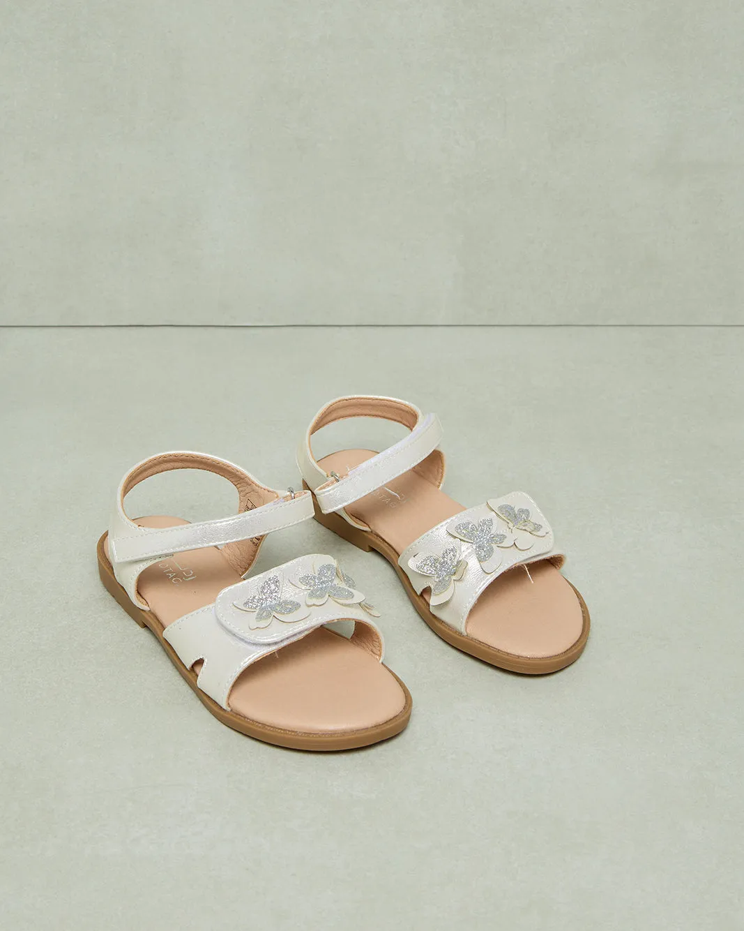 Girls Cream Embellished Sandal sold by Redtag product image thumbnail 2