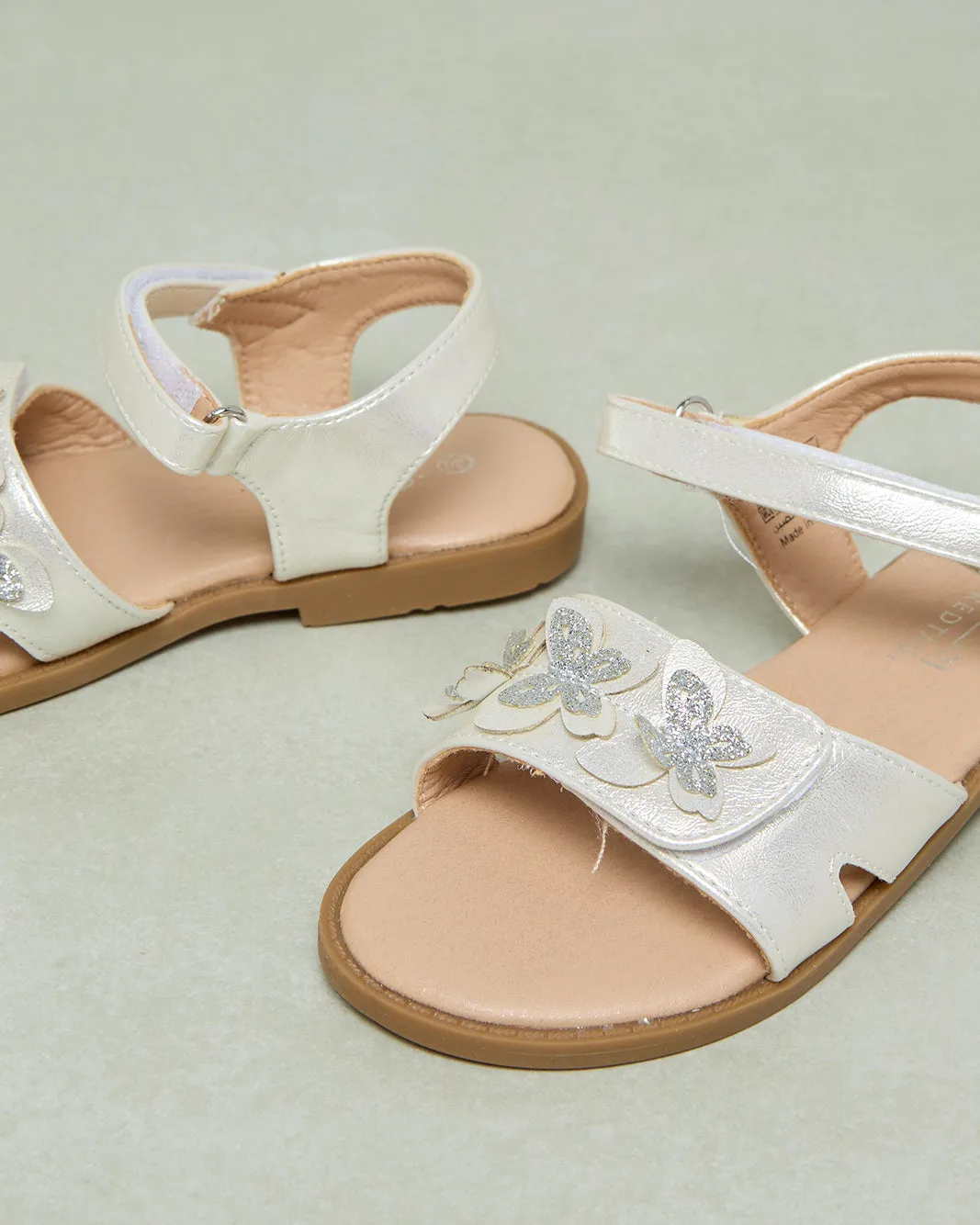 Girls Cream Embellished Sandal sold by Redtag product image thumbnail 3
