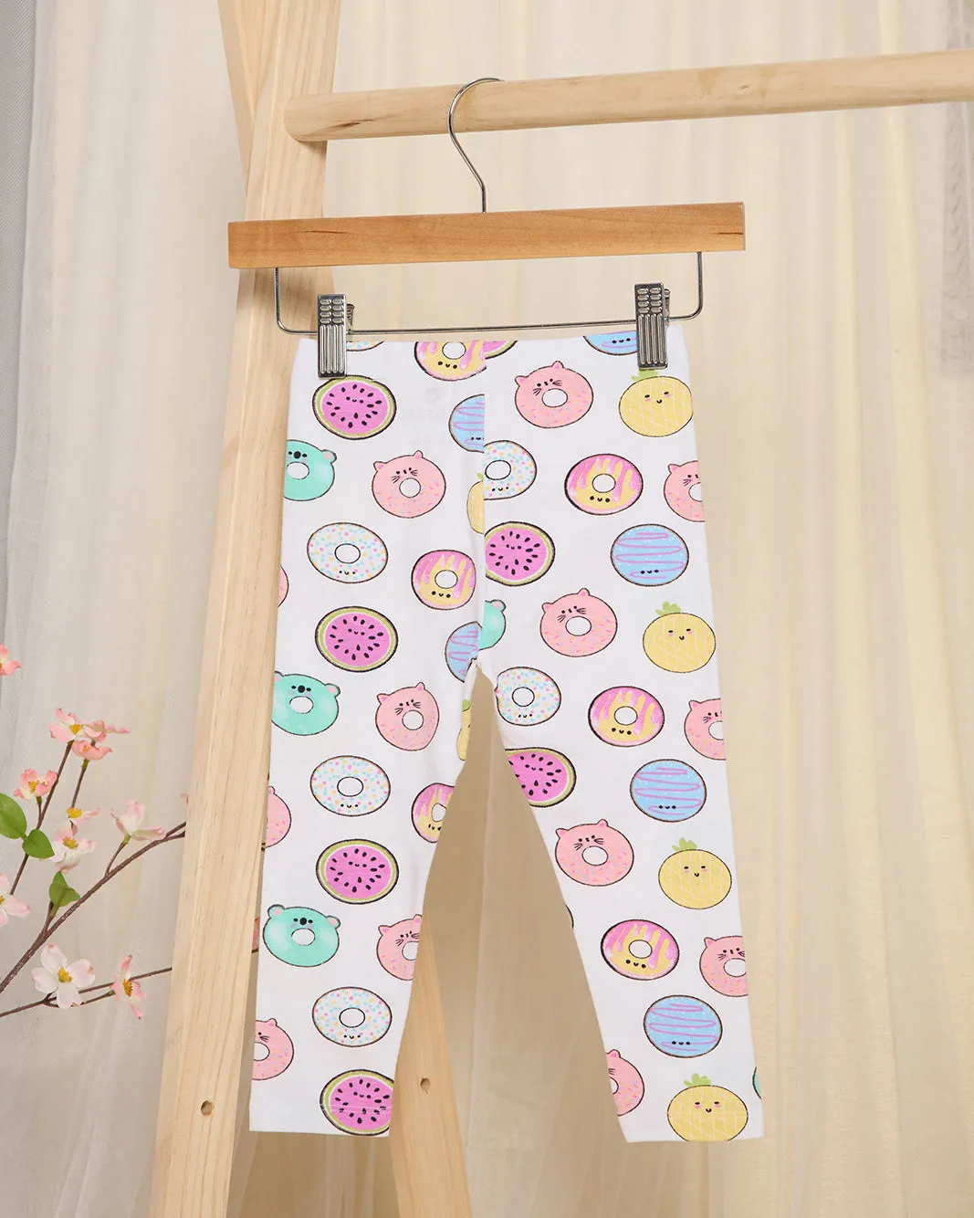 Infant Girls White Doughnut Leggings sold by Redtag product image thumbnail 4