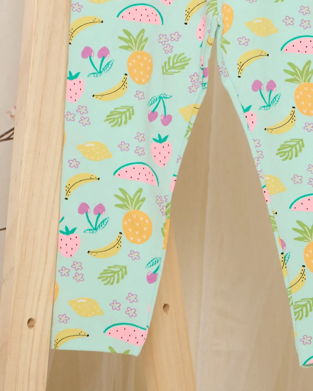Infant Girls Blue Fruit Print Leggings sold by Redtag product image thumbnail 3