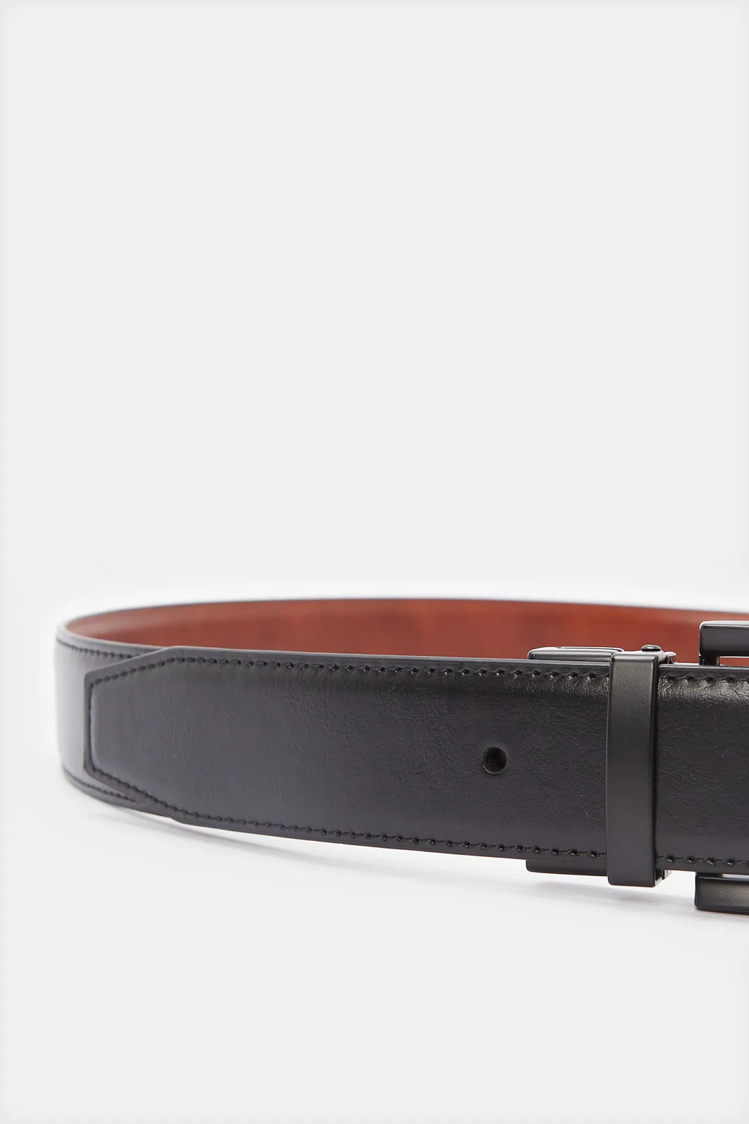 Men Black And Tan Belt With Twist Buckle sold by Redtag product image thumbnail 3