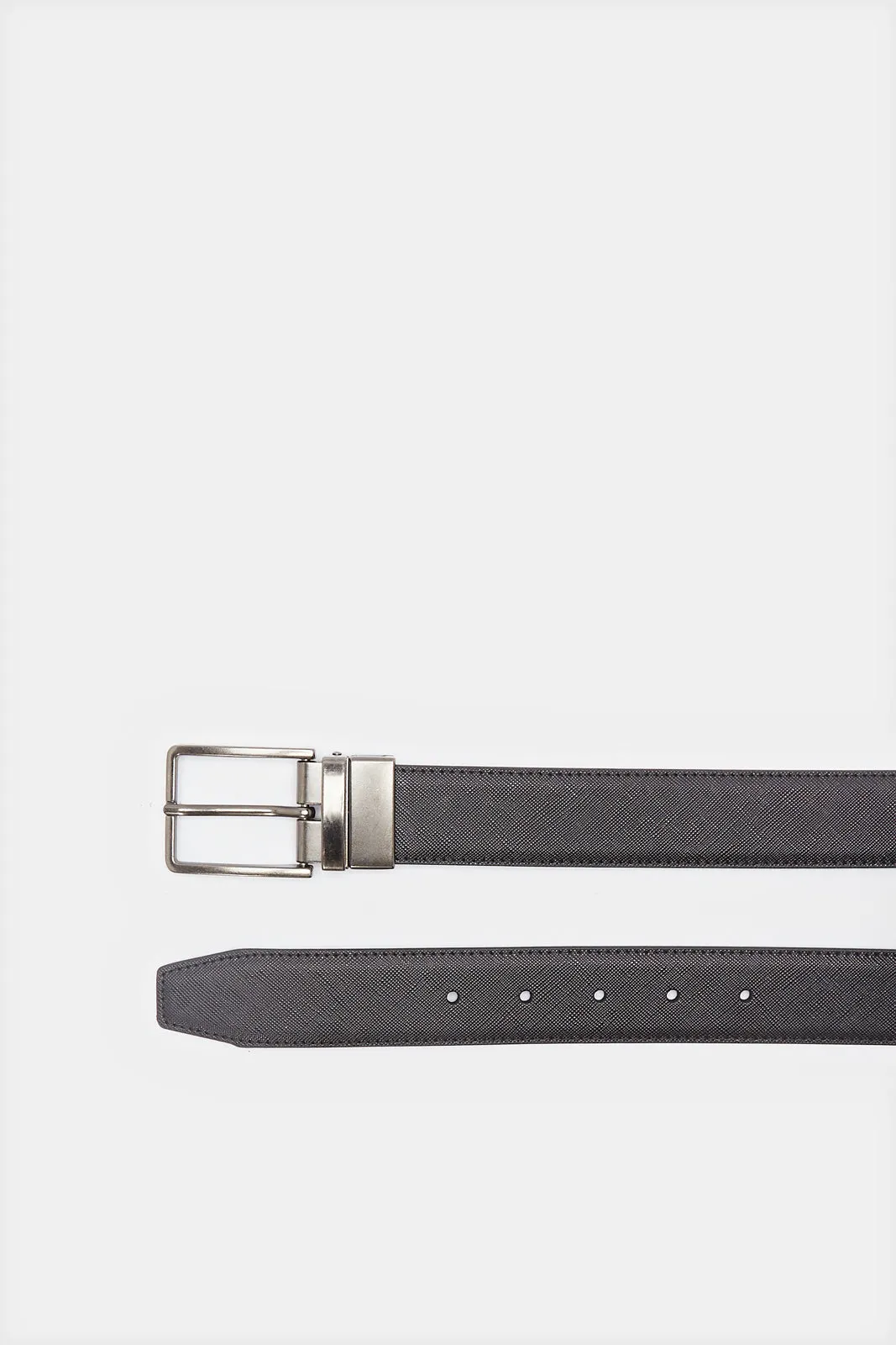 Men Black And Navy Twist Buckle Belt sold by Redtag