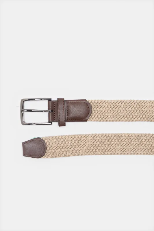 Beige Elastic Belt sold by Redtag