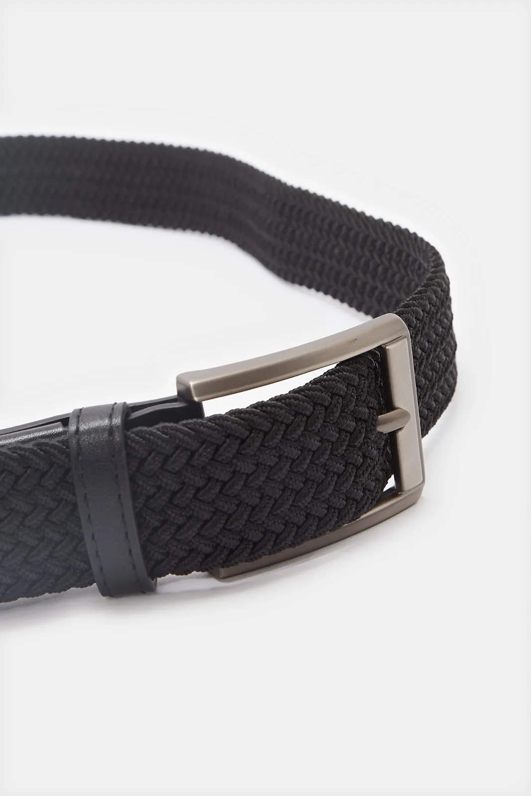 Men Black Elastic Belt sold by Redtag product image thumbnail 2