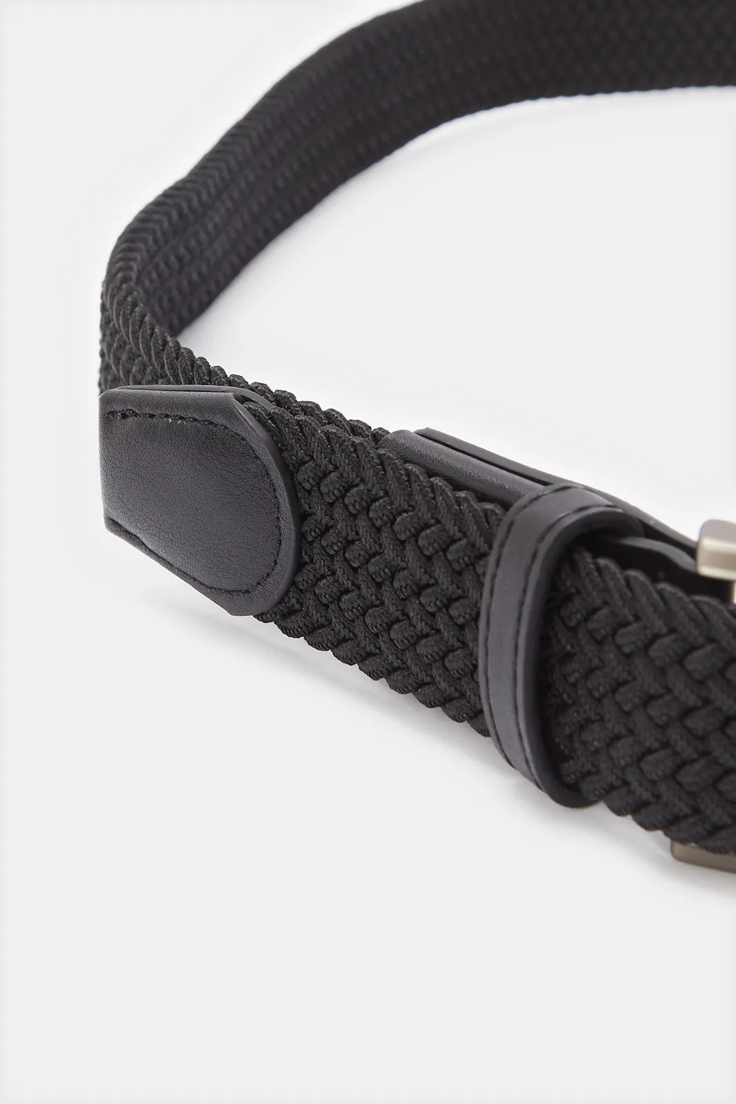 Men Black Elastic Belt sold by Redtag product image thumbnail 3
