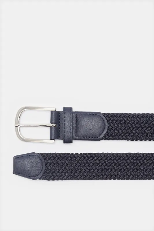Men Navy Elastic Belt sold by Redtag