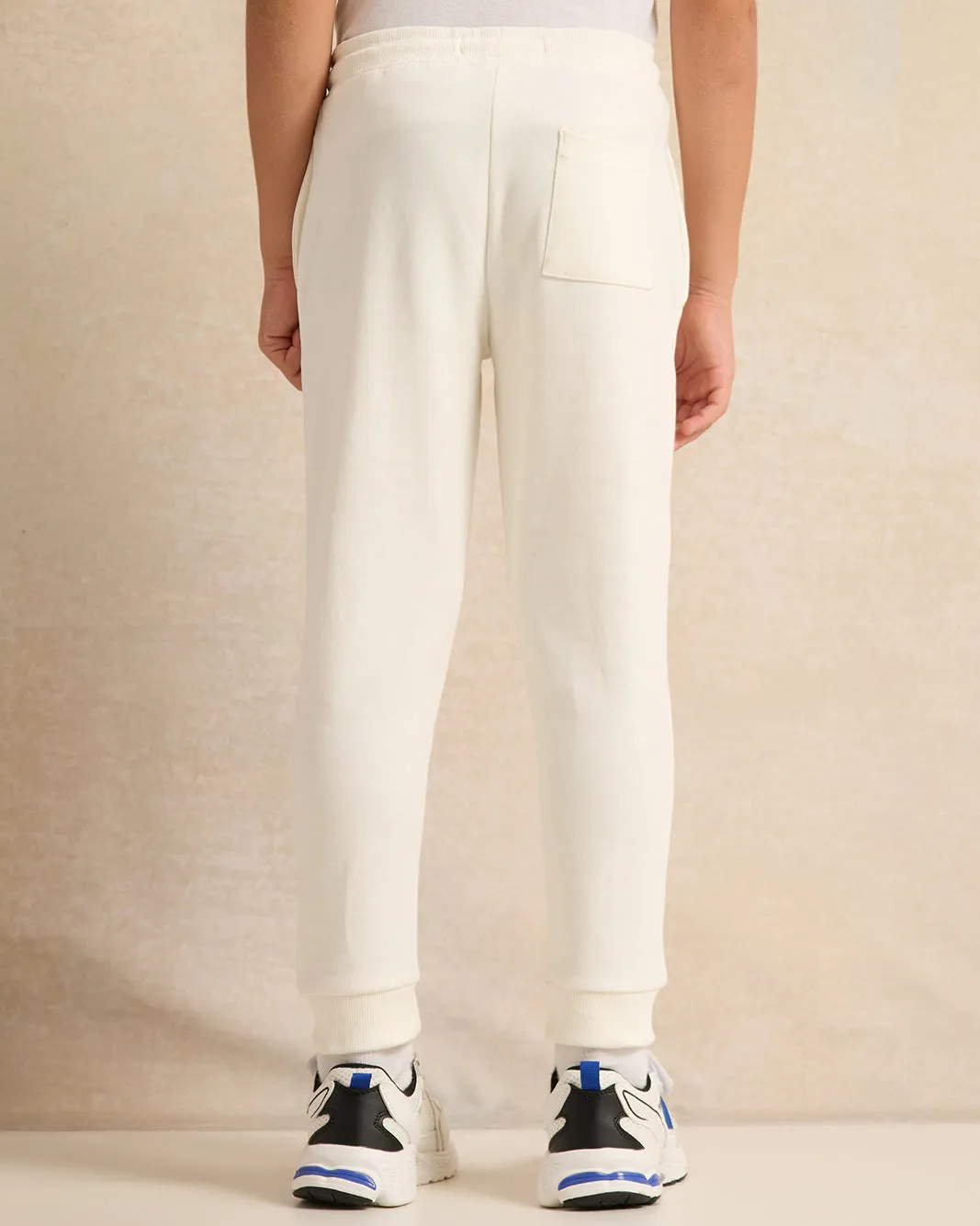 Boys Cream Plain Track Pants sold by Redtag product image thumbnail 3