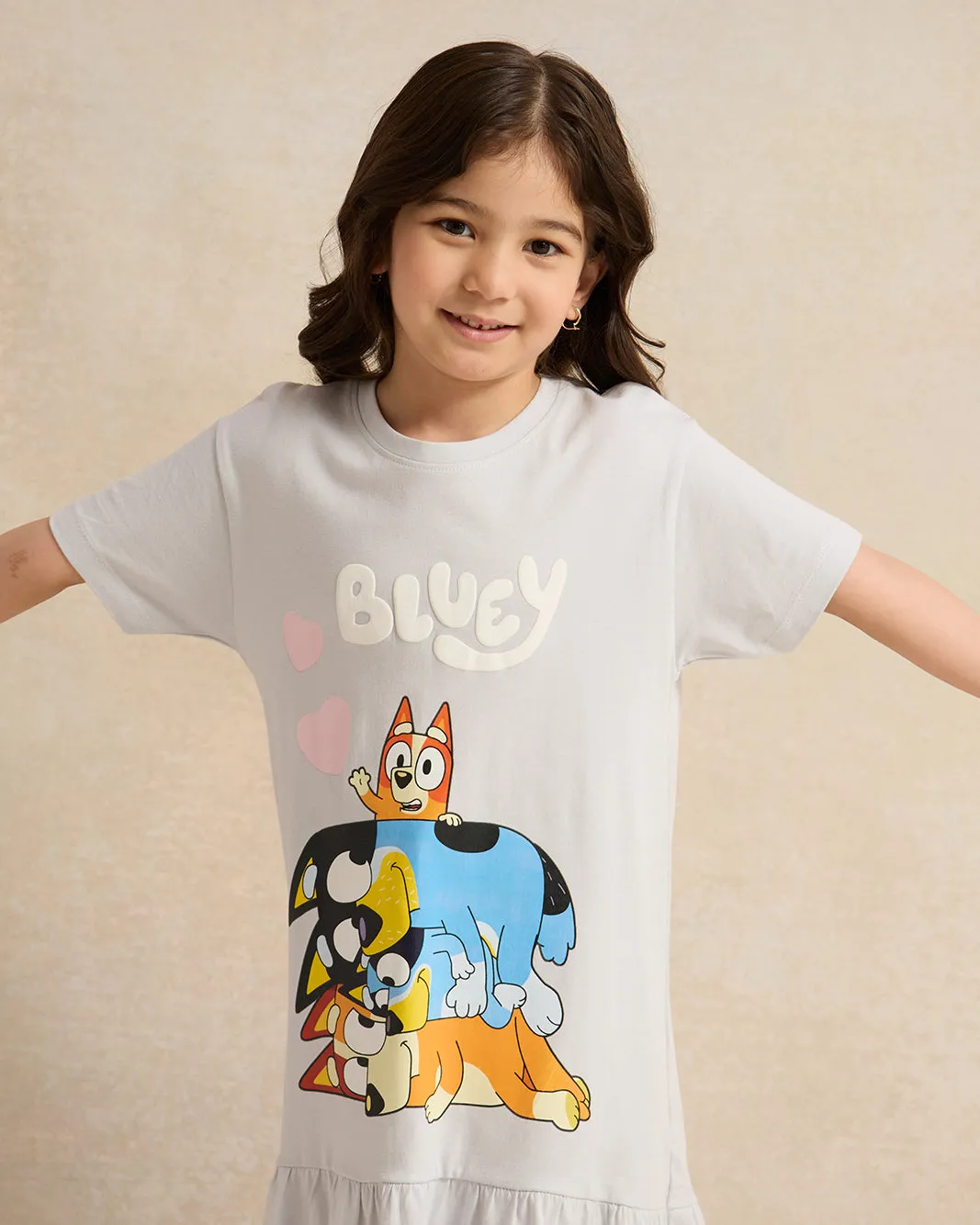 Girls Grey Printed Nightdress sold by Redtag product image thumbnail 2