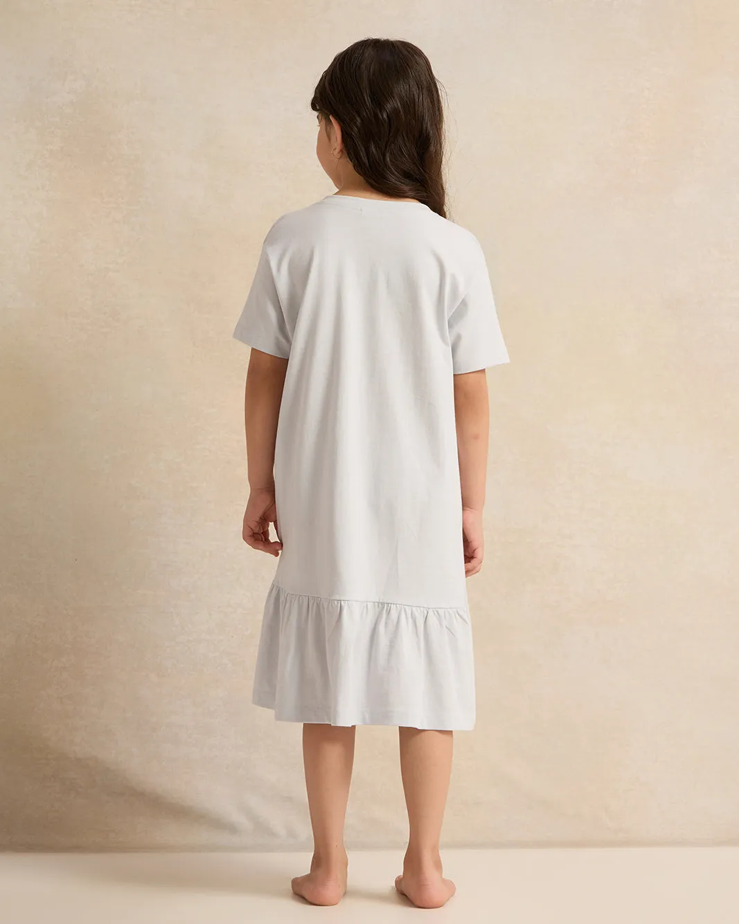 Girls Grey Printed Nightdress sold by Redtag product image thumbnail 3