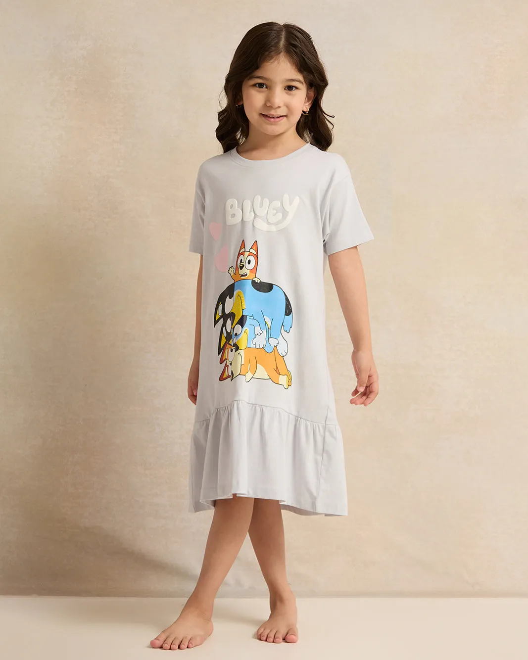 Girls Grey Printed Nightdress sold by Redtag product image thumbnail 4